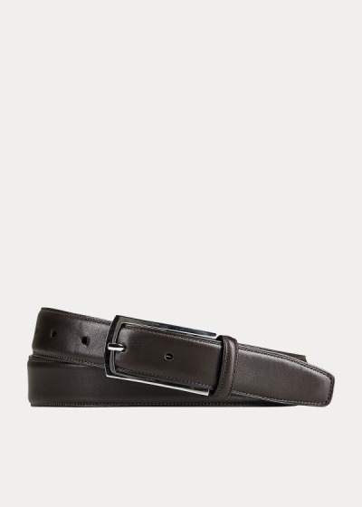 Men's Ralph Lauren Leather Rectangle-Buckle Belt | 562091SPO